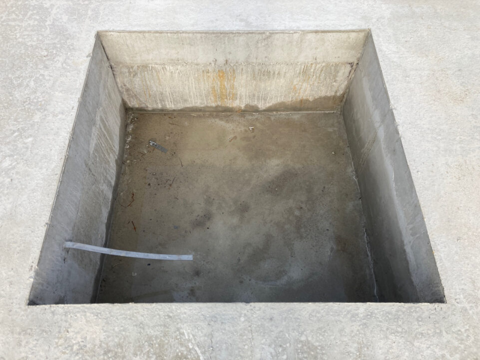 Sockel für Aufzugsschacht